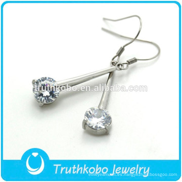 TKB-E0088 Joyas antiguas para damas Chanderlier Pendientes de diamantes pequeños con gota cz